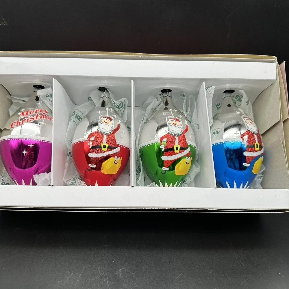 CHRISTOPER RADKO SHINY BRITE SPACE‎ SANTA DROPS 5.5